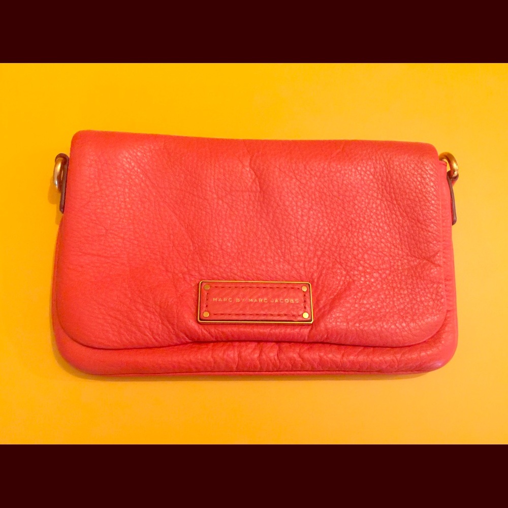 Marc by Marc Jacobs red leather clutch